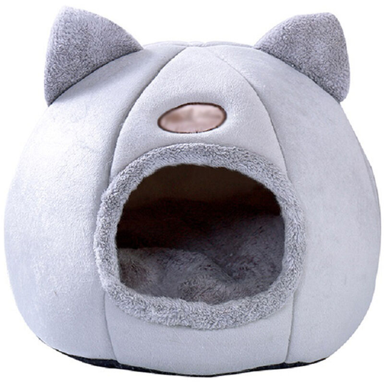 Lifcausal - Round House for Cats and Dogs Four Seasons Thermal Semi-Closed Pet Bed Cat House Pet Supplies Cat Cozy Cave