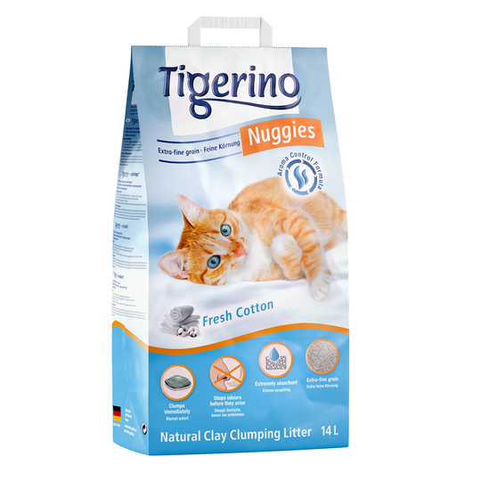 Tigerino Nuggies (Ultra) Cat Litter - Fresh Cotton - 14l