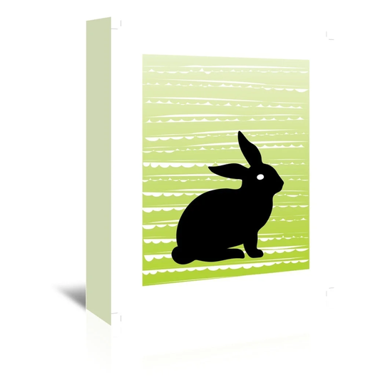 'Easter Bunny' by Ashlee Rae Graphic Art Wrapped on Canvas