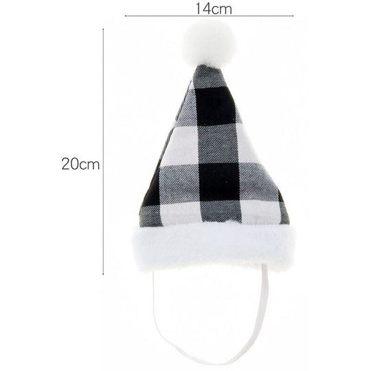 1PCS Pet Christmas Hat Christmas Decorations Dog Little Hat Cat High grade Plush Hat Pet Hat Headwear (Style 2)