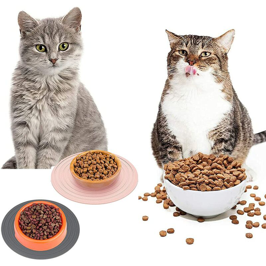 2 Pack Dog Bowl Pads Cat Silicone Non-Slip Dog Bowl Pads Non-Slip Pet Food Bowl Pads Water Bowls, Food Pads