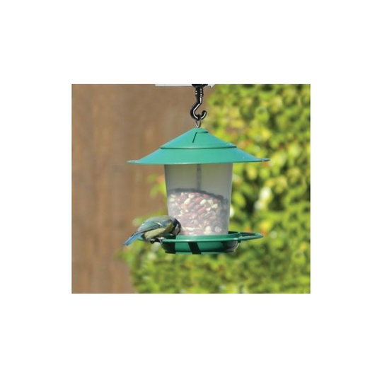 Hanging Garden Lantern Bird Seed & Nut Feeder - Green - Garland
