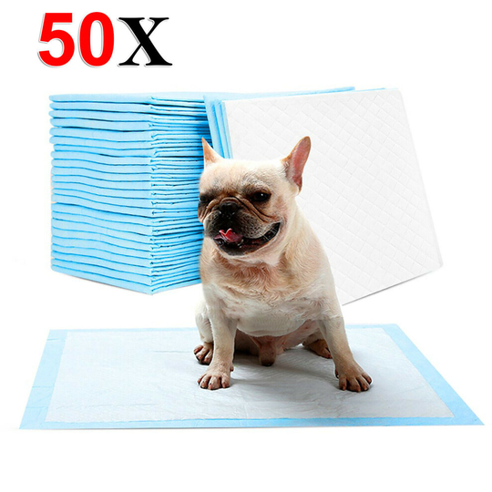 50X LARGE PUPPY TRAINING PADS TOILET PEE WEE MATS PET DOG CAT 60X45CM