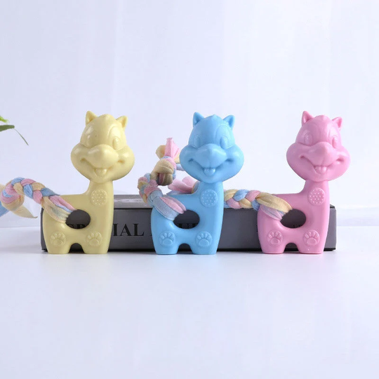 Puppy Chew Toys, 3 Pcs Dog Teething Chewing Toy Set ,Interactive Pet Toys Gift squirrel - Muff