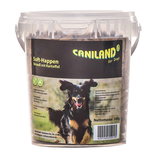 Caniland Soft Ostrich Chunks - Grain-Free - 540g
