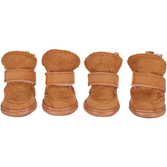 Boots for dogs, hot winter boots for dogs, non -slip shoes for pets with hook strap (khaki) (2.0 x 1.6 inches)