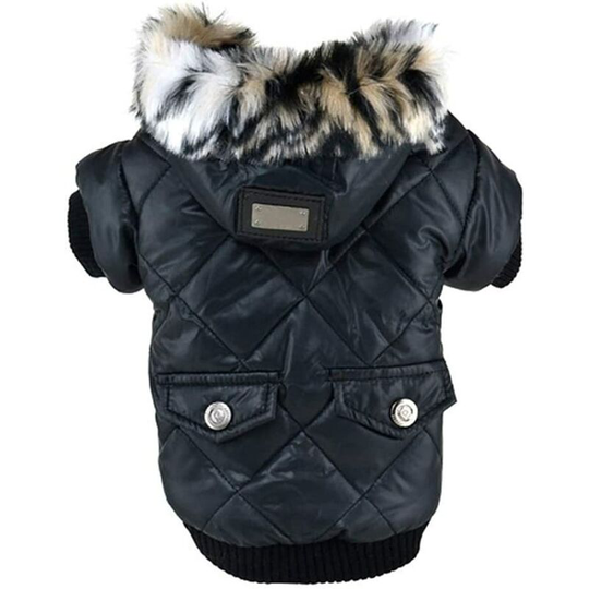 Dog Hooded Jacket Warm Winter Coat Snowsuit Cold Weather Fleece Dog Vest for Small Dog