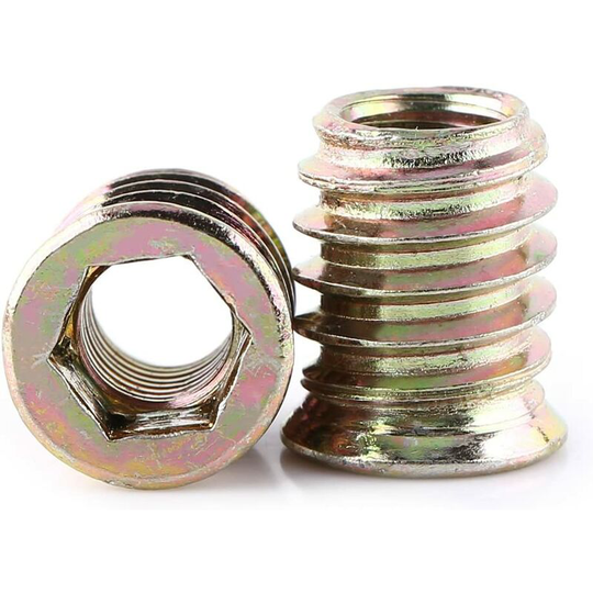 Litzee - Pack of 20pcs M10 Zinc Alloy Threaded Hex Nut, Zinc Alloy Insert Nuts Assortment (M8*17mm)