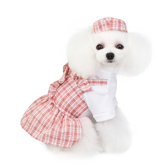Dog clothes spring and summer clothes new dresses pet clothing uniform dresses summer thin section m (chest 37', neck 22-26', back 25' suitable for