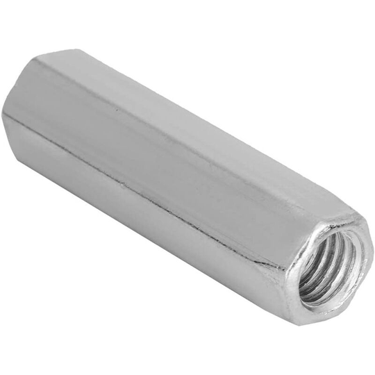 5pcs Coupling Nuts Hex Long Rod Sleeve Nut Carbon Steel Standoff M10 Threaded Fasteners(M8*25)
