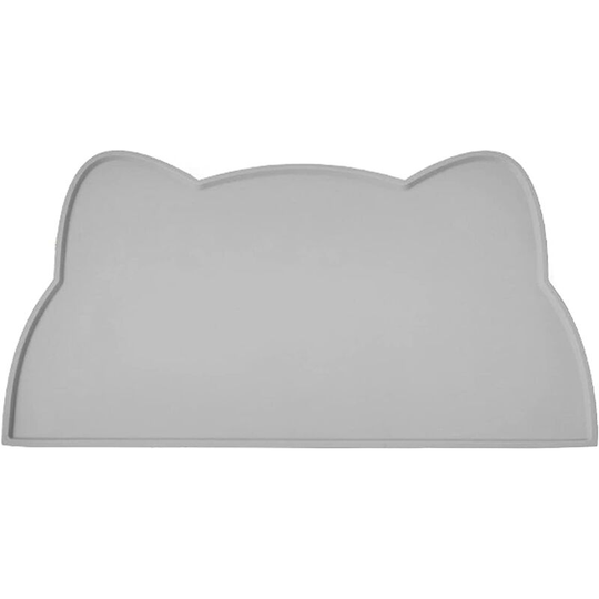 Cat and Dog Bowl Mat, Silicone Non-Slip Bowl Mat Waterproof Pet Food Mat (Dark Grey)