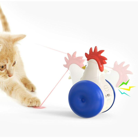 13treize - Cat Teaser Toy, Multifunctional Interactive Cat Laser Toy, Indoor, Squeaking, Self-Weight Balance, Touch Sensor, Recharge, Movable,