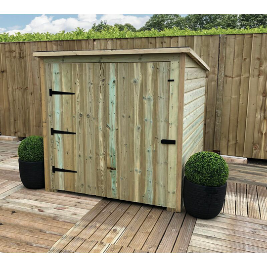 5 x 4 Pressure Treated Tongue And Groove Mobility Scooter Store With a Large Single Door (No Floor)