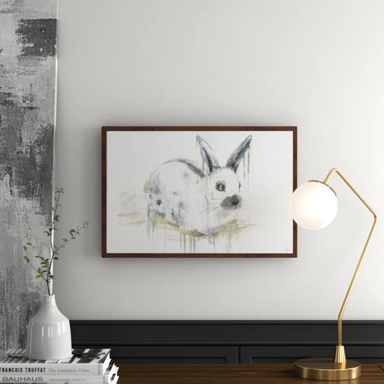 'Bon Lapin' Framed Watercolour Painting Print