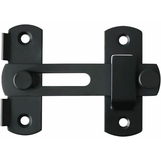 Locking bolts with screws for doors, windows, cupboards and gardens, matte black stainless steel, EMS9001-B