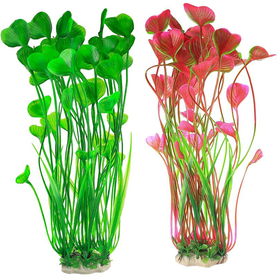 Artificial Aquarium Plants, 2 Pcs Fish Tank Aquatic Plants Decorations, Plastic Aquarium Water Plants Ornaments