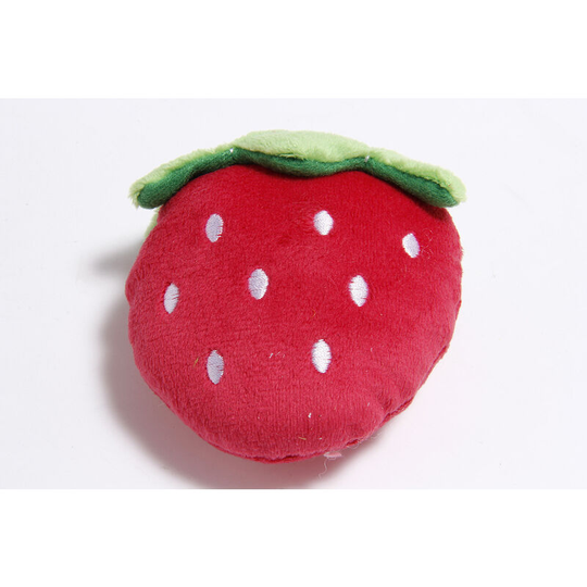 Dog Chew Toys Squeaky Toy for Pets red strawberry