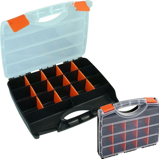 15 Compartment Box Storage Tool Organiser Case Screw Nail Nut Bolt Craft - Neilsen
