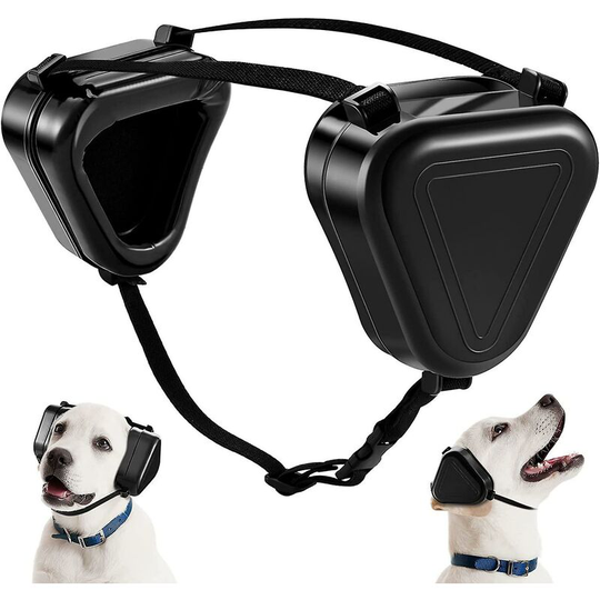Perle Rare - Dog Noise Protection Earmuffs, Dog Hearing Protection Ear Muffs, Black