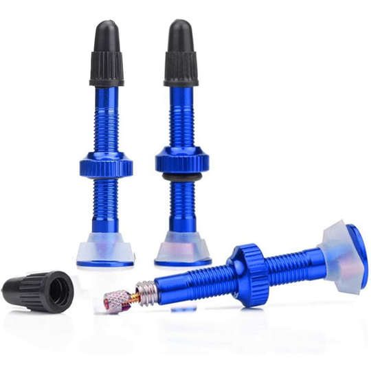 2pcs tubeless valve stem mtb bicycle blue aluminum alloy valve stem