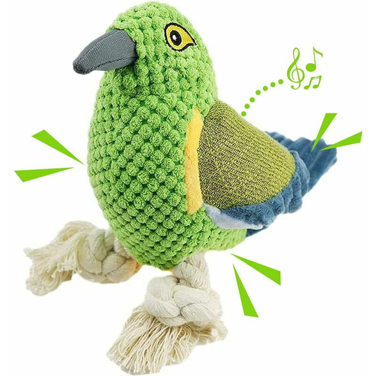 Morejieka - Plush dog toy, knob toy, sound toys, chew toys, interactive puppy toys, training toys for small dog means with durable strings knotted