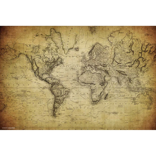 World Map Desk Pad