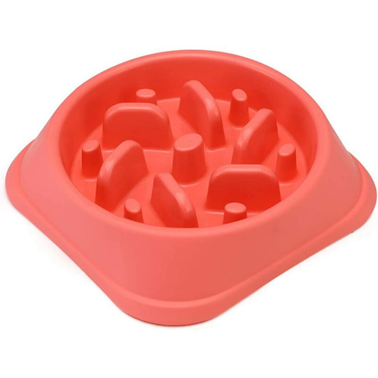 Anti-Bloat Slow Feeding Bowl for Small, Medium Large Dogs and Cats, Anti Glutton Bowl Interactive Dog Cat Bowl Avoid Eating Fast(Pink)