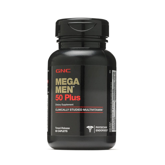 GNC Mega Men 50 Plus Multivitamin, 60 Timed-Release Caplets