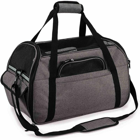 Briday - Cat Dog Carrier Bag Kitten Puppy Handbag with Shoulder Strap for Train Travel Car Airplane Portable Carrier with Soft Cushion for Small Pets