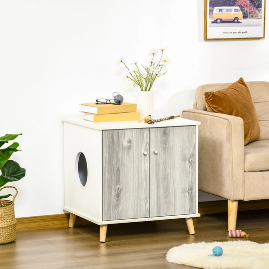 Cat Enclosure Washroom With 2 Magnetic Door Wide Tabletop Standard Litter Box