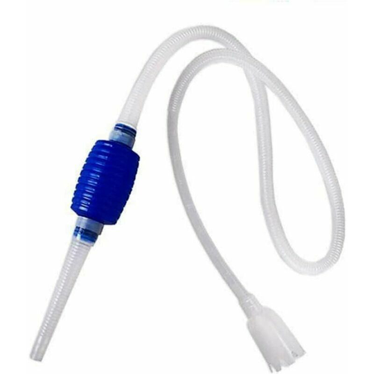 Aquarium Siphon Gravel Water Filter Handheld Cleaning Tool Fish Tank Vacuum Cleaner Water Changer Air Pump Accessories (Color : White, Size : 143CM)