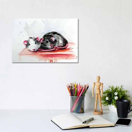 Rats by Anna Brigitta Kovacs - Wrapped Canvas Gallery-Wrapped Canvas Giclée