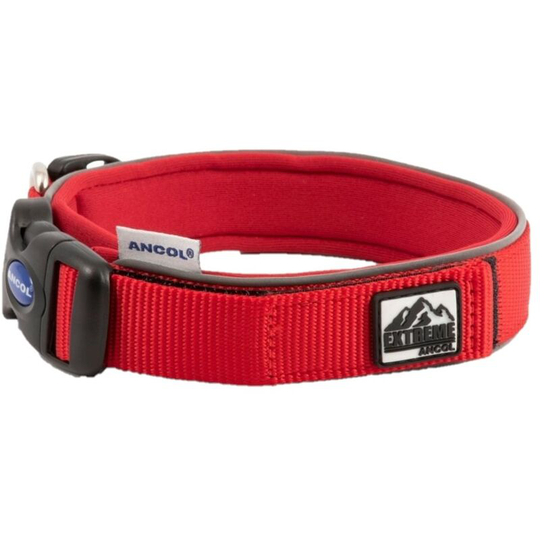 Extreme Shock Absorber Dog Collar (34cm - 40cm) (Red) - Red - Ancol