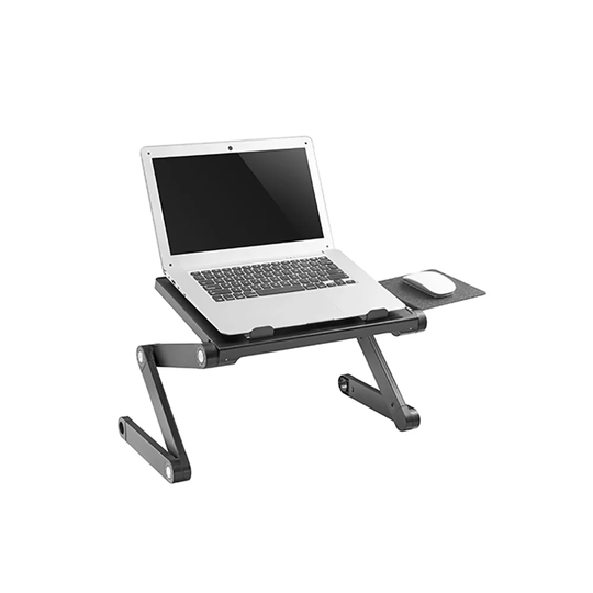 Symple Stuff Sit Or Stand Up Laptop Desk With Mouse Pad Side Mount - Black