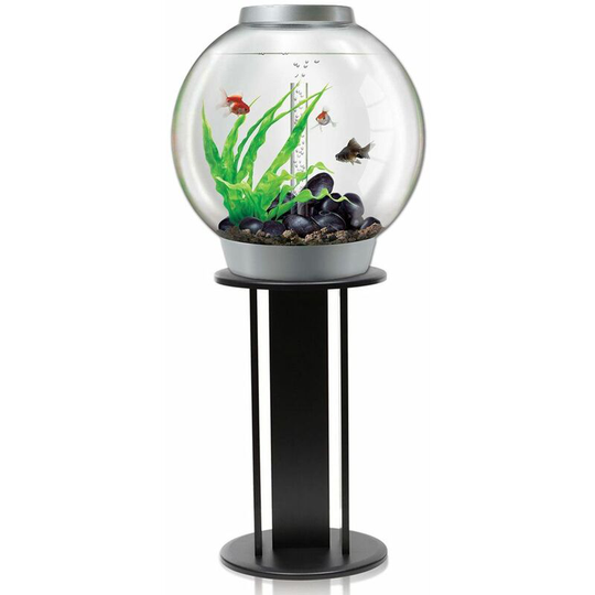 Biorb - Classic 60L Aquarium in Silver with mcr led Lighting and Black Stand
