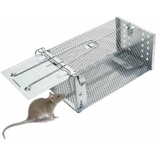 Sun Flowergb - Rat Trap, Mouse Traps (Small), Silverwork Indoor Outdoor Cage for Small Rodents, Mice, Voles, Hamsters, Catch and Release