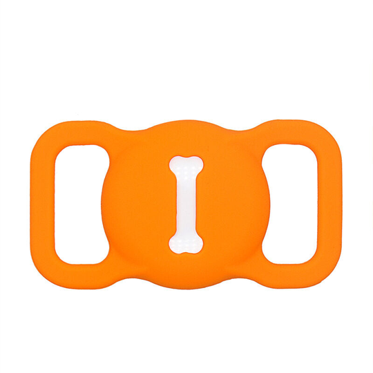 Dogs Protective Case for Pet Airtag Collars, for Pet Airtag gps Finder Collar Accessories (Orange 5pcs)
