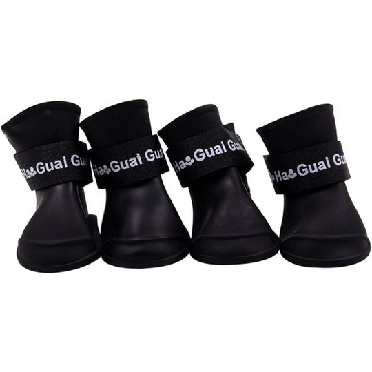 Waterproof Silicone Dog Shoe - Anti-Slip Rain Protection Dog Sock - Boots and Slippers for Small Dogs (l, Black)