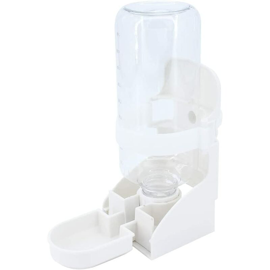 500ML Automatic Pet Water Fountain, Hanging Water Dispenser Water Dispenser Small Pet Water Bottle for Cats, Hamster, Rabbits (White)
