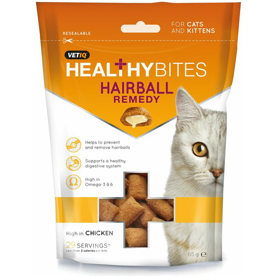 Vetiq Healthy Bites Hairball Remedy For Cats & Kittens - 65 Gm - 5016