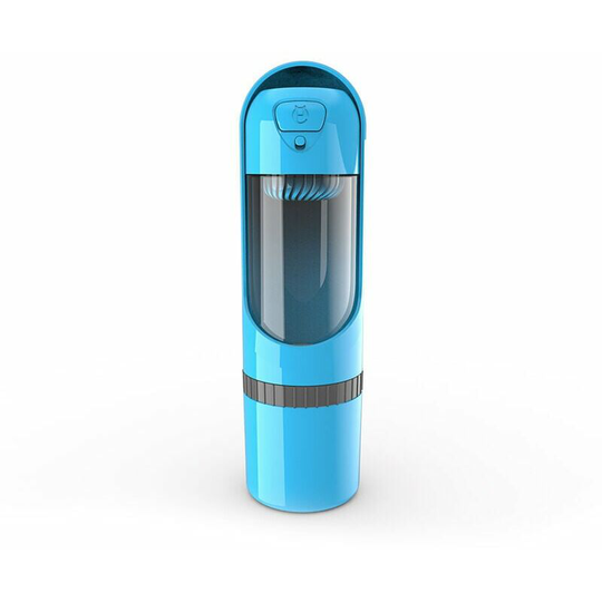 Echoo - Dog Water Bottle, 300+130ML Portable Travel Water Bottle for Dog Cat Pet Walk Travel (Blue)