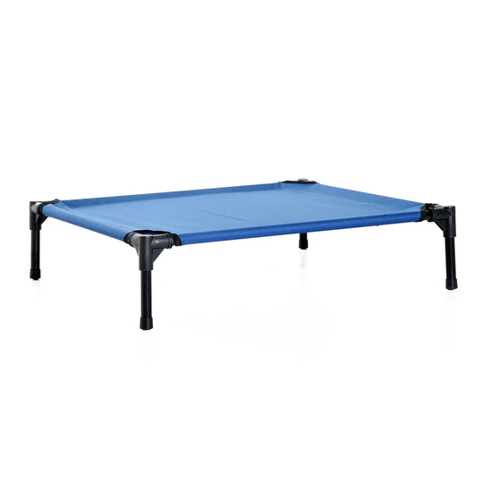 Portable Elevated Pet Bed in Blue