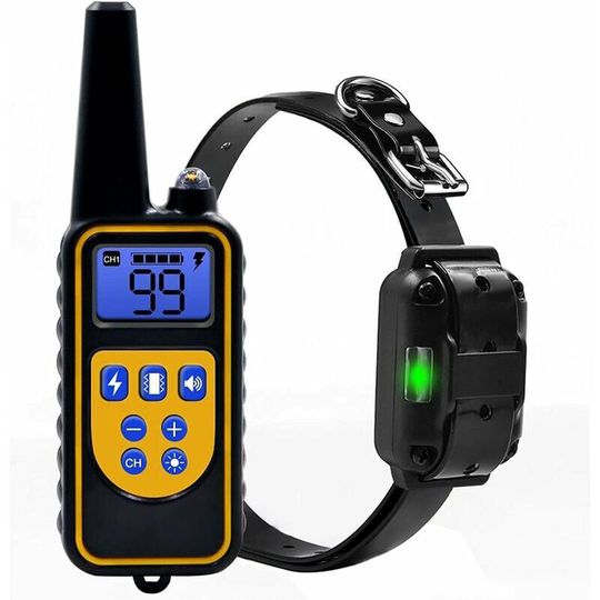 IP67 Waterproof Dog Training Collar with Buzzer Vibration and LED Light Training Mode Adjustable Vibration Dog Training Collar Black (Black)
