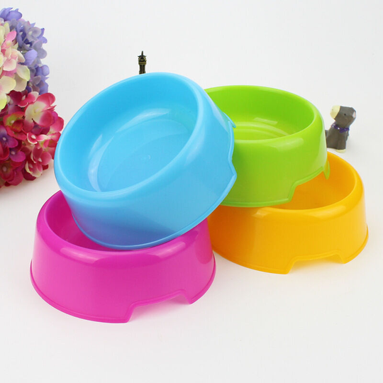 4 Pieces Plastic Pet Bowl Dog Supplies Food Feeding Bowl Cat Water Dish Feeder