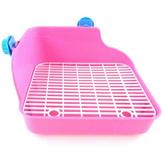 Rabbit Litter Box Rabbit Toilet House Hamster Rat Gerbil Mouse Guinea Pig Pink