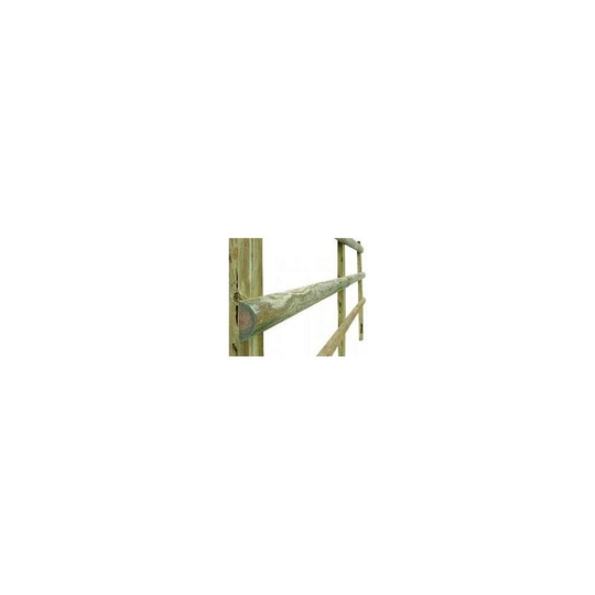 (10 Half Round Rails) Half Round Wood Treated Fence Rails - 1.8m x 100mm