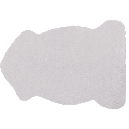 Modern Area Rug Grey Decor Faux Fur Rabbit Living Room Bedroom Undara - Grey
