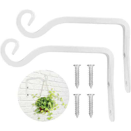 6-Inch Hanging Plant Hook,Wall Hook Hanging Plant Bracket, Decorative Straight Plant Hanger for Bird Feeders, Planters, Lanterns, Wind Chimes,