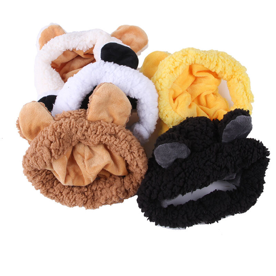 5 PCS pet bear hat, cute bear headwear, cat headset for pets