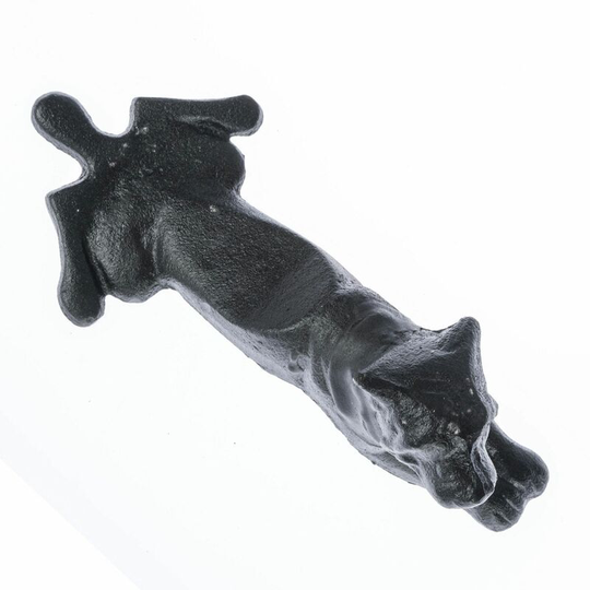 Homescapes - Heavyweight Cast Iron Dog Door Stop - Black
